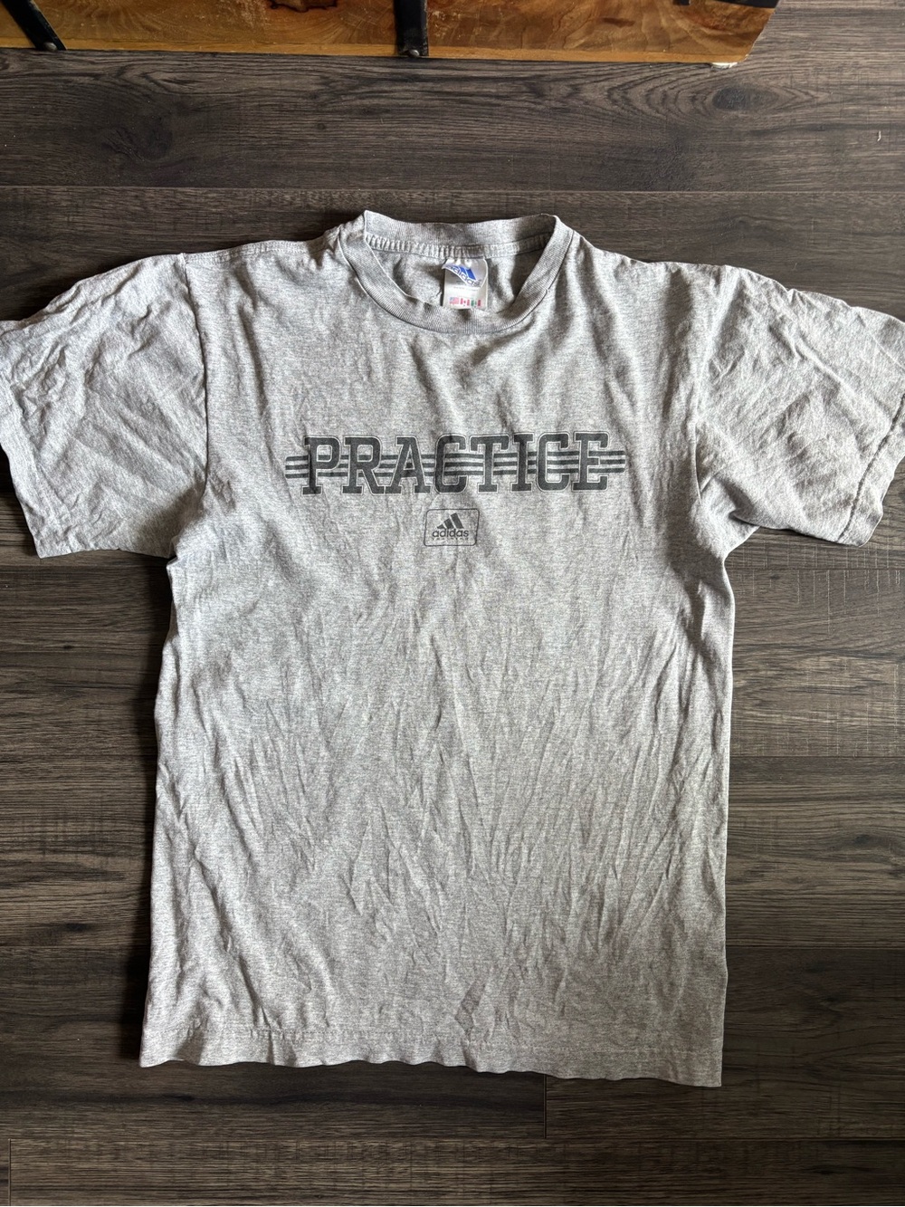 Vintage 90s Adidas "PRACTICE" Spell-out Tee – Made in Canada